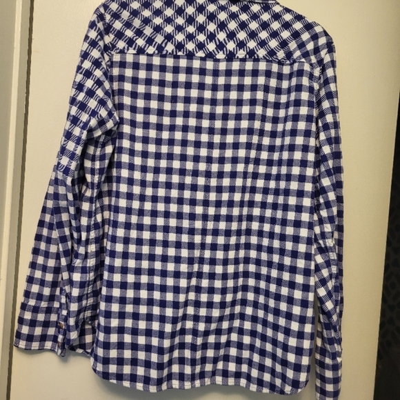 J. Crew Purple & White Long Sleeve Flannel Shirt Size 14 - Picture 2 of 3